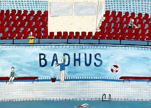 "Badhus" poster – Alexandra Sarah Bergström