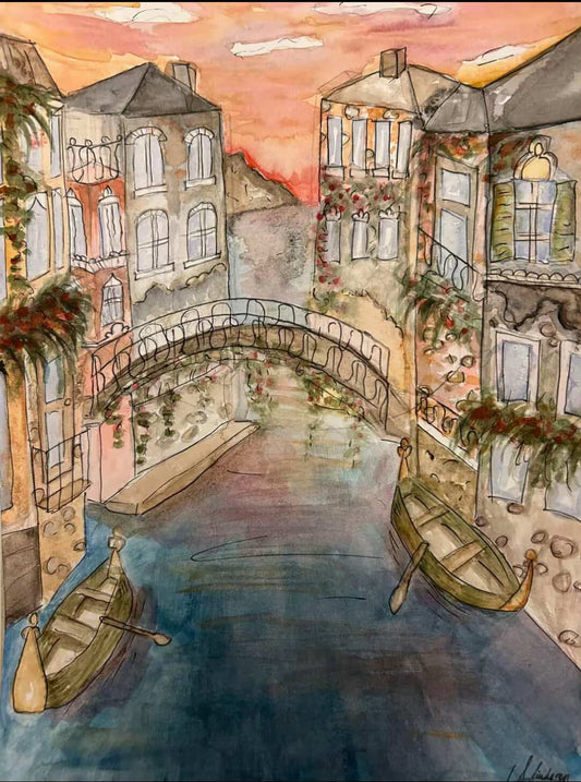 "Skymning över Venedig"-Maja Lindgren